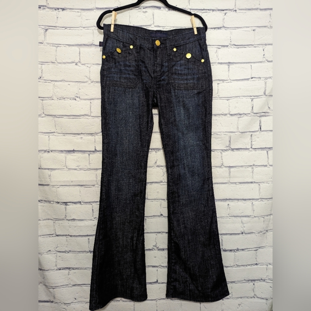 Rock & Republic Jeans Scorpion Dark Wash Boot Cut Flare Leg Women's Size 8 M